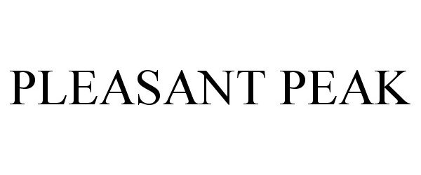 Trademark Logo PLEASANT PEAK