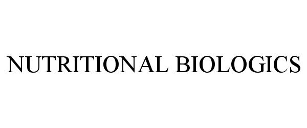 Trademark Logo NUTRITIONAL BIOLOGICS