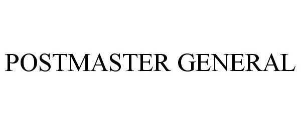 Trademark Logo POSTMASTER GENERAL