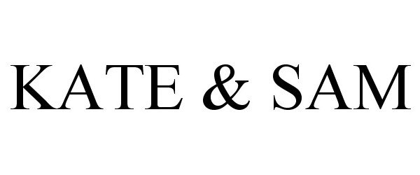Trademark Logo KATE &amp; SAM