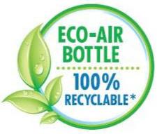  ECO-AIR BOTTLE 100% RECYCLABLE*