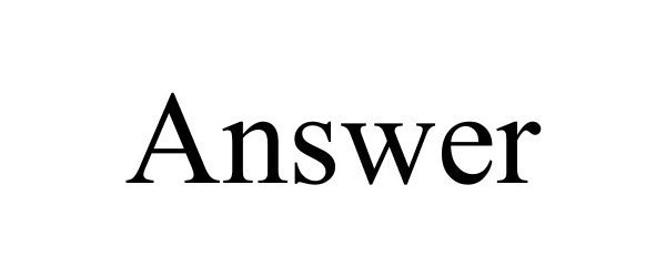 Trademark Logo ANSWER