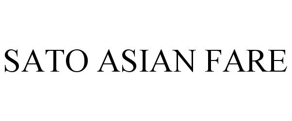Trademark Logo SATO ASIAN FARE