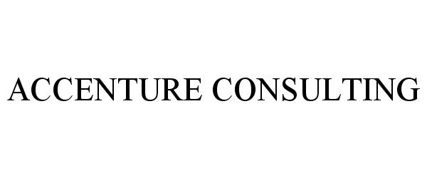 Trademark Logo ACCENTURE CONSULTING