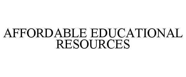  AFFORDABLE EDUCATIONAL RESOURCES