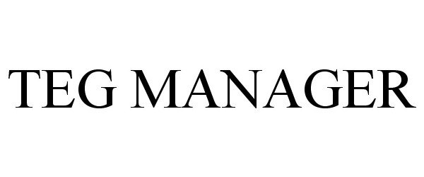 Trademark Logo TEG MANAGER
