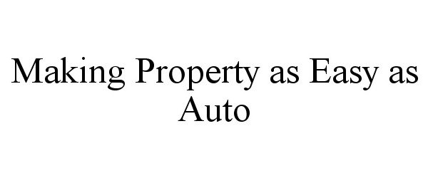  MAKING PROPERTY AS EASY AS AUTO