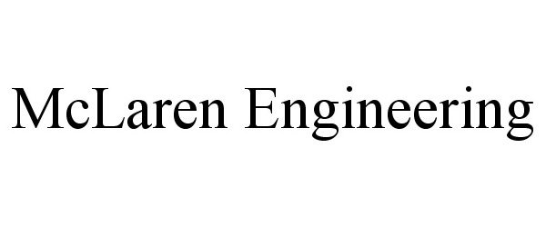 Trademark Logo MCLAREN ENGINEERING