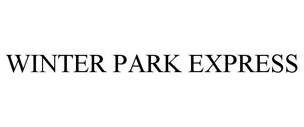 Trademark Logo WINTER PARK EXPRESS