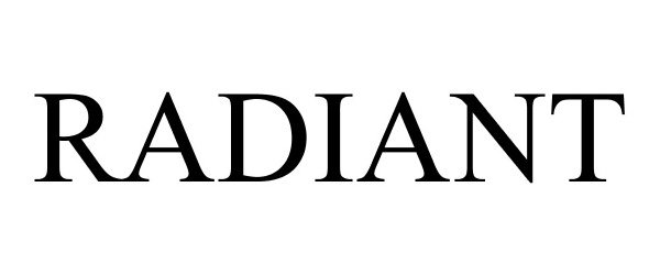 Trademark Logo RADIANT