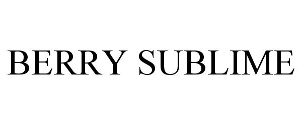 Trademark Logo BERRY SUBLIME