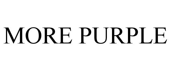 Trademark Logo MORE PURPLE