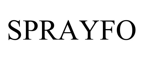 Trademark Logo SPRAYFO