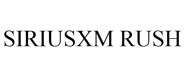 Trademark Logo SIRIUSXM RUSH
