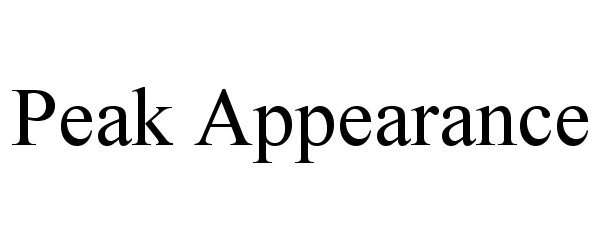 Trademark Logo PEAK APPEARANCE