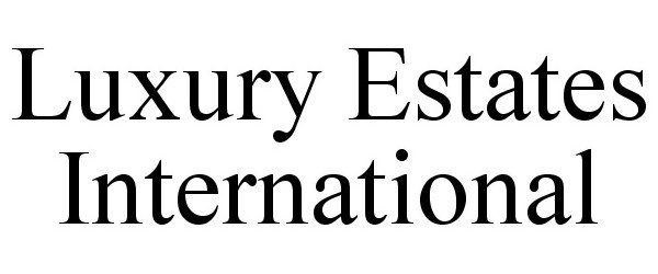 Trademark Logo LUXURY ESTATES INTERNATIONAL