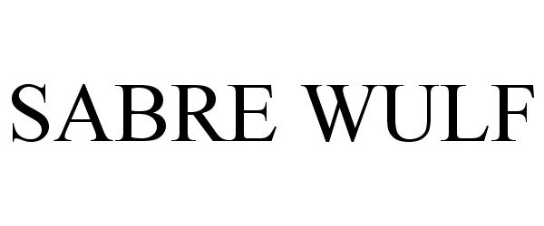 Trademark Logo SABRE WULF