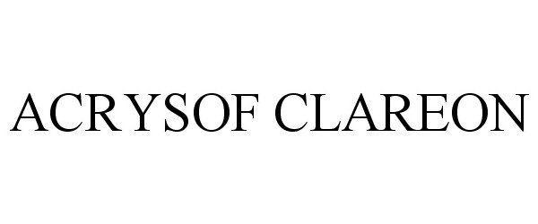 Trademark Logo ACRYSOF CLAREON