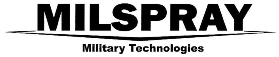 Trademark Logo MILSPRAY MILITARY TECHNOLOGIES