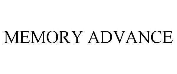 Trademark Logo MEMORY ADVANCE