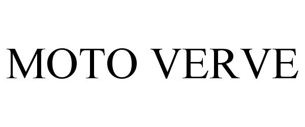 Trademark Logo MOTO VERVE