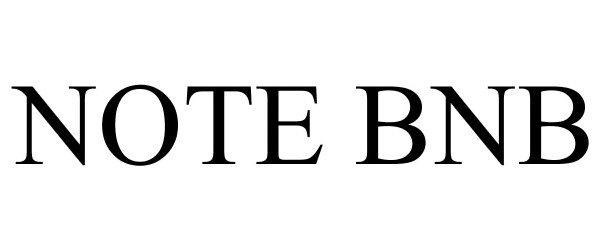 Trademark Logo NOTE BNB