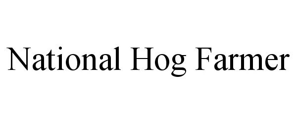  NATIONAL HOG FARMER