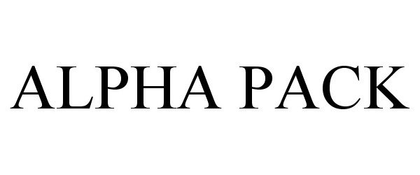 Trademark Logo ALPHA PACK