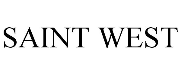 Trademark Logo SAINT WEST