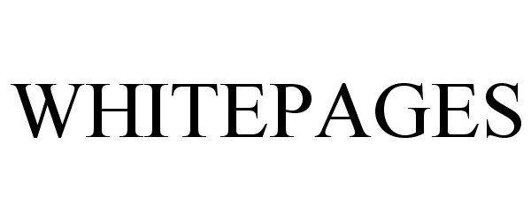 Trademark Logo WHITEPAGES