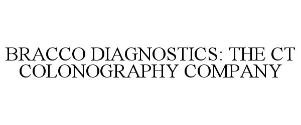 Trademark Logo BRACCO DIAGNOSTICS: THE CT COLONOGRAPHYCOMPANY
