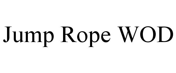  JUMP ROPE WOD