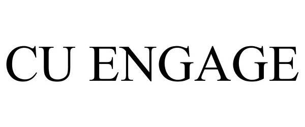 Trademark Logo CU ENGAGE