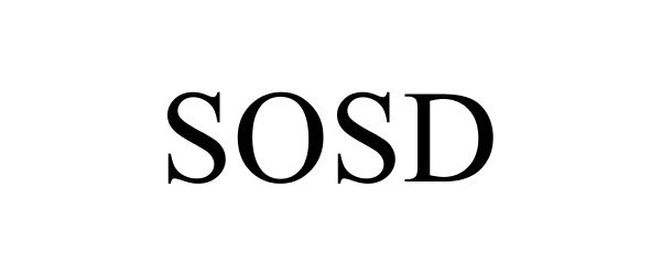 Trademark Logo SOSD