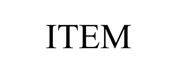 Trademark Logo ITEM
