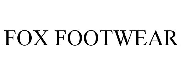 Trademark Logo FOX FOOTWEAR