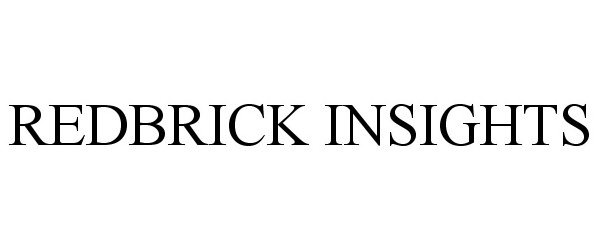 Trademark Logo REDBRICK INSIGHTS