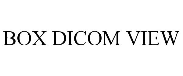 Trademark Logo BOX DICOM