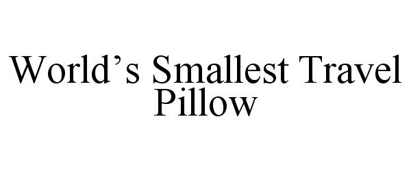  WORLD'S SMALLEST TRAVEL PILLOW