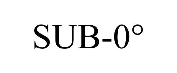 Trademark Logo SUB-0°