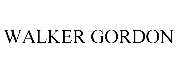 Trademark Logo WALKER GORDON