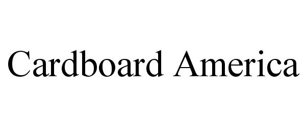 Trademark Logo CARDBOARD AMERICA