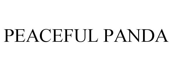 Trademark Logo PEACEFUL PANDA