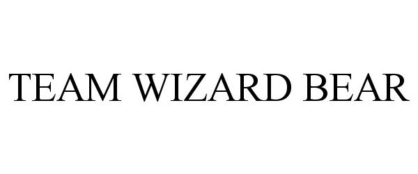Trademark Logo TEAM WIZARD BEAR