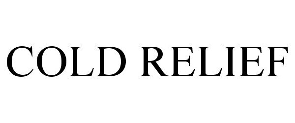 Trademark Logo COLD RELIEF