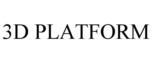 Trademark Logo 3D PLATFORM