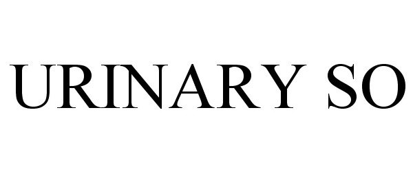 Trademark Logo URINARY SO