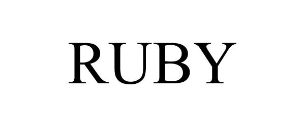 Trademark Logo RUBY