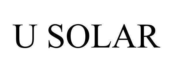 Trademark Logo U SOLAR
