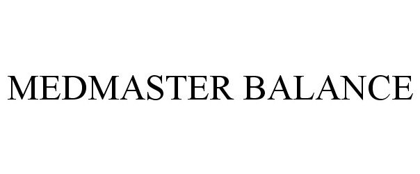 Trademark Logo MEDMASTER BALANCE